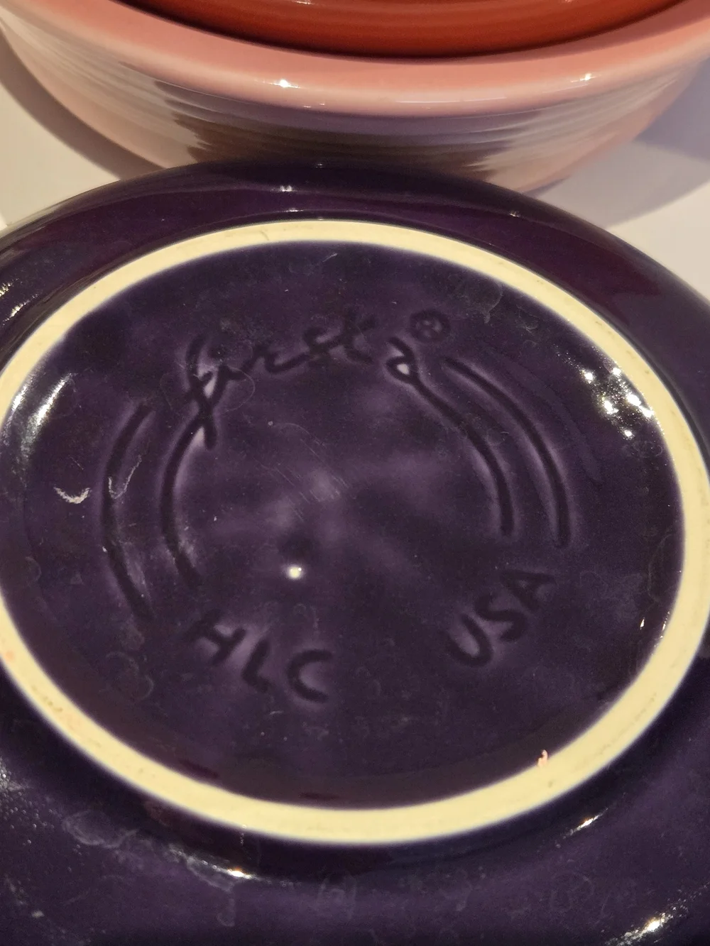 FIESTA Homer Laughlin Coupe Bowls Green Orange Pink Purple Soup 7